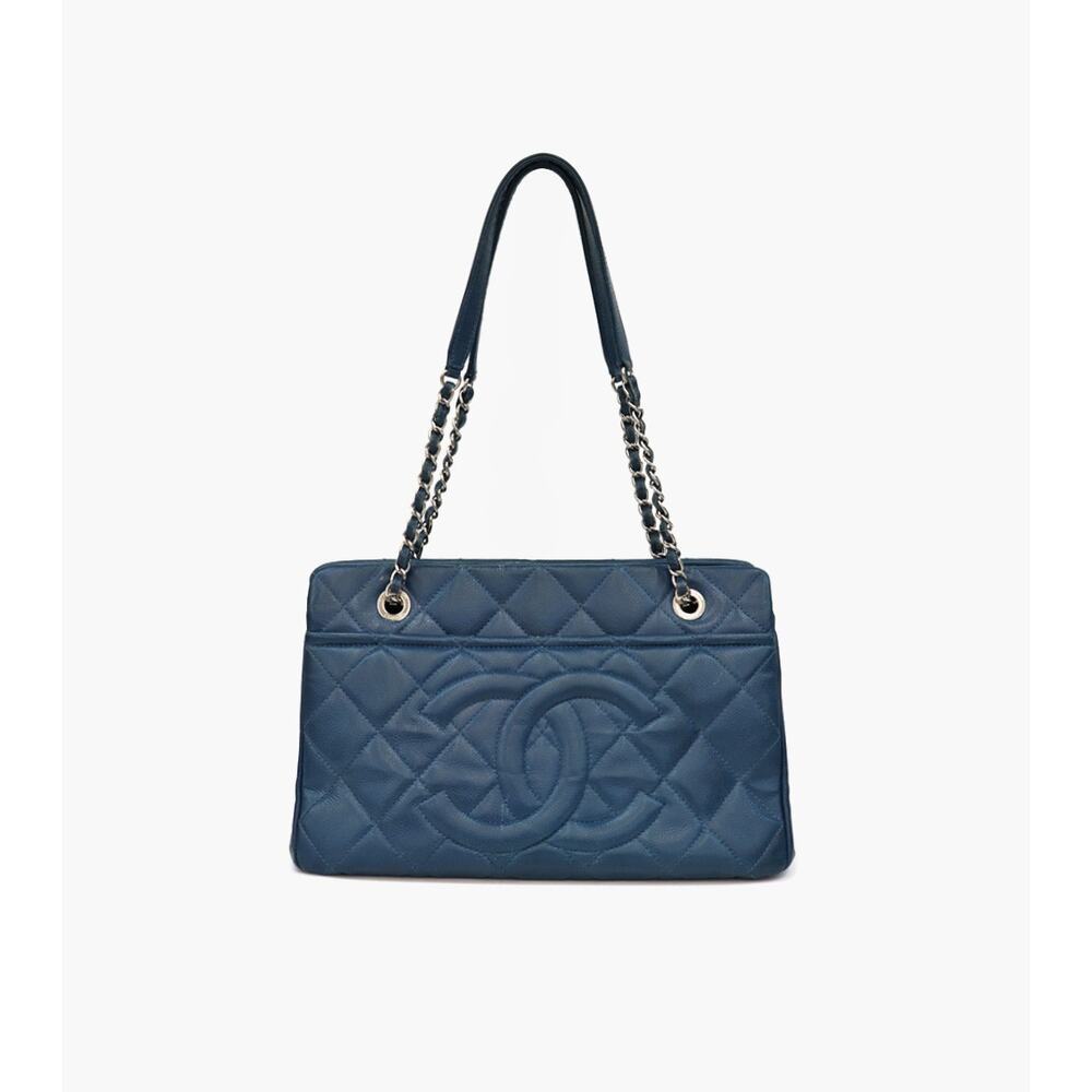 CHANEL Navy Big CC Shoulder Bag A-A16332